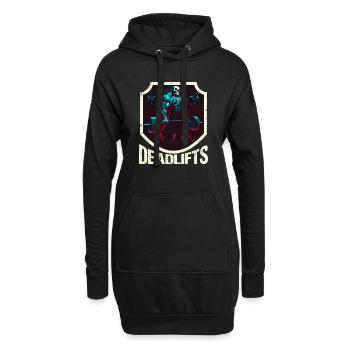 Deadlifts Gym Fitness Lustiges Training - Hoodie-Kleid - Schwarz - Vorne