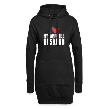 Amputation - Hoodie-Kleid - Schwarz - Vorne