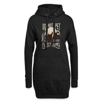 Ne caressez pas les vaches moelleuses - Sweat-shirt à capuche long Femme - noir - Devant