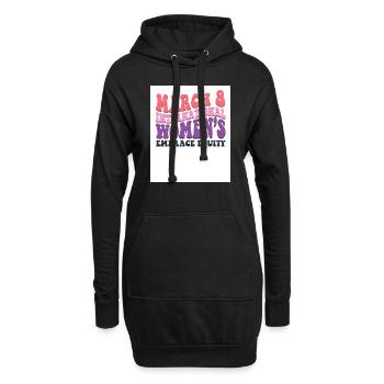International Womens Day 2023 Embrace Equity - Hoodie Dress - black - Front