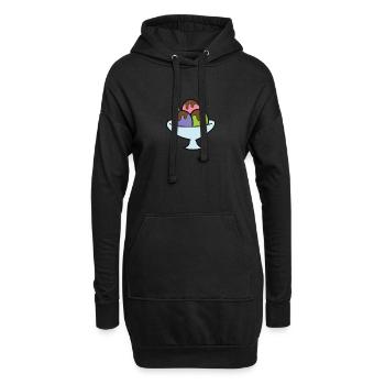 Eis Gelato Sommer Lustiges Eis - Hoodie-Kleid - Schwarz - Vorne