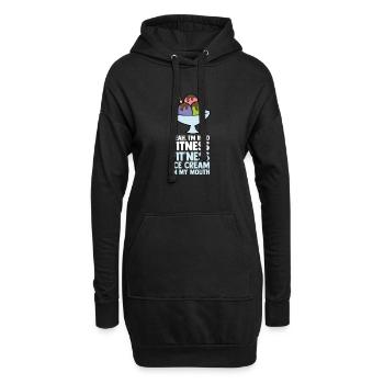 Eis Gelato Sommer Lustiges Eis - Hoodie-Kleid - Schwarz - Vorne