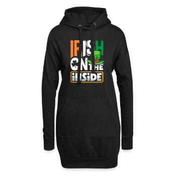 Irlandais pour un jour ivre pour une semaine Fête de la Saint-Patrick - Sweat-shirt à capuche long Femme - noir - Devant