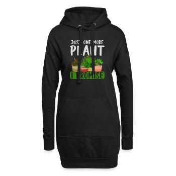 Just One More Plant I Promise Garten Gärtnern - Hoodie-Kleid - Schwarz - Vorne