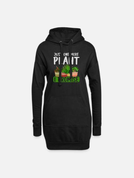 Just One More Plant I Promise Garten Gärtnern - Hoodie-Kleid - Schwarz