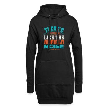 ES GIBT KEINEN LÄRM WIE DEN LÄRM - Hoodie-Kleid - Schwarz - Vorne