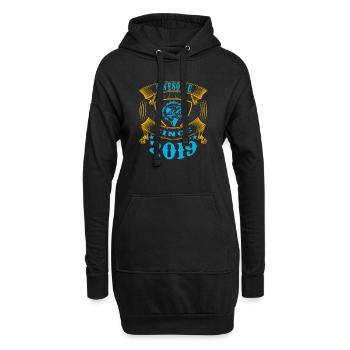 Awesome since 2019. Angel, Angler Geburtstag - Hoodie-Kleid - Schwarz - Vorne