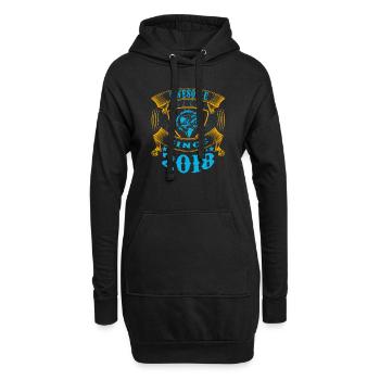 Awesome since 2018. Angel, Angler Geburtstag - Hoodie-Kleid - Schwarz - Vorne