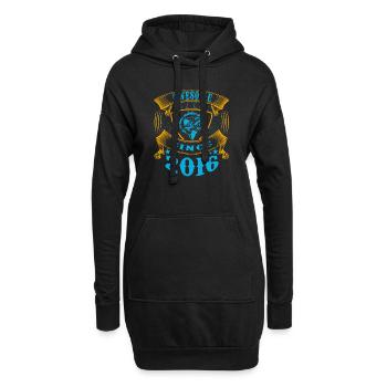 Awesome since 2016. Angel, Angler Geburtstag - Hoodie-Kleid - Schwarz - Vorne