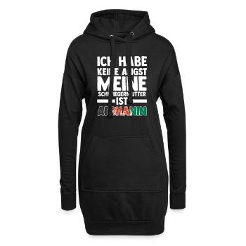 Ich habe keine Angst meine Schwiegermutter ist Afg - Hoodie-Kleid - Schwarz - Vorne