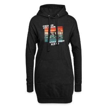 Handball Zubehör handballer Motiv - Hoodie-Kleid - Schwarz - Vorne