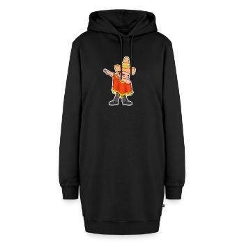 Dab Poncho mexicain Cinco de Mayo Boy - Sweat-shirt à capuche long Femme - noir - Devant