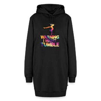 Stolpern - Hoodie-Kleid - Schwarz - Vorne