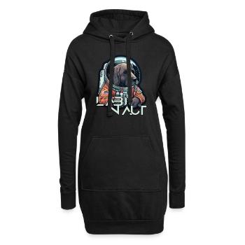 LabbiNaut Labrador Astronauten Hundepapa - Hoodie-Kleid - Schwarz - Vorne