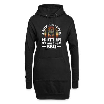 L’amour d’un père est plus chaud que le barbecue La fête des pères - Sweat-shirt à capuche long Femme - noir - Devant