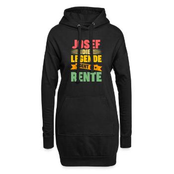 Josef die Legende geht in Rente - Hoodie-Kleid - Schwarz - Vorne