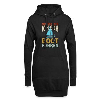 Segelboot Bootsliebhaber Segelschiff Segeln Segels - Hoodie-Kleid - Schwarz - Vorne
