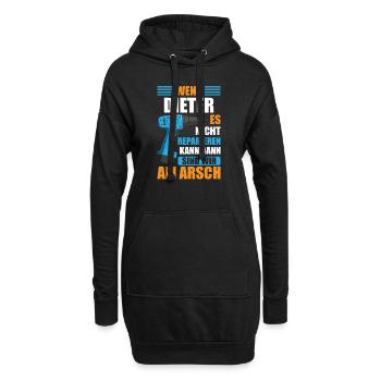 Dieter Vorname Name Geburtstag Reparieren - Hoodie-Kleid - Schwarz - Vorne