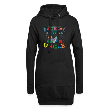 Oncle du garçon d’anniversaire Bauklötze - Sweat-shirt à capuche long Femme - noir - Devant