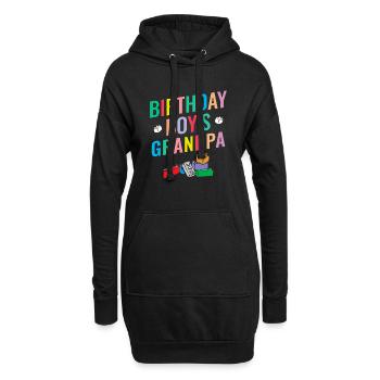 Geburtstagskind Opa Bauklötze - Hoodie-Kleid - Schwarz - Vorne