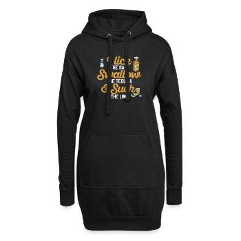 Ich lecke Salz schlucke Tequila lutsche Limette - Hoodie-Kleid - Schwarz - Vorne