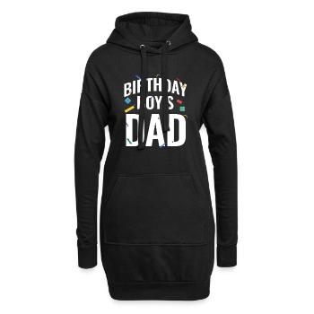 Father of birthday boy builds building blocks - Hoodie Dress - black - Front