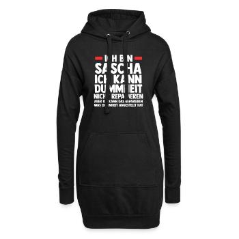 Sascha - Hoodie-Kleid - Schwarz - Vorne