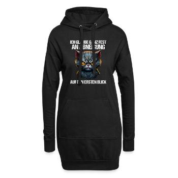 Katze Kätzchen Katzenhalter Katzen Sarkasmus - Hoodie-Kleid - Schwarz - Vorne