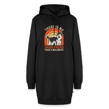 Alaskan Malamute Hund - Hoodie-Kleid - Schwarz - Vorne
