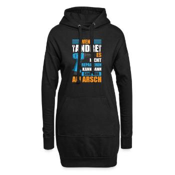Andre Vorname Name Geburtstag Reparieren - Hoodie-Kleid - Schwarz - Vorne