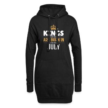 Könige werden im Juli geboren - Hoodie-Kleid - Schwarz - Vorne