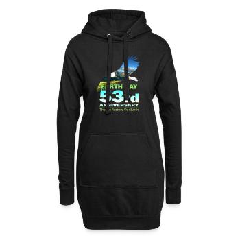 Nature Retro Green Design pour le Jour de la Terre 2023 - Sweat-shirt à capuche long Femme - noir - Devant