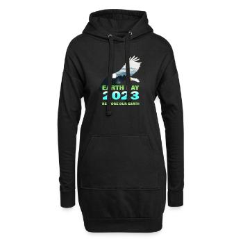 Wiederherstellung unseres Erdverbreitungsbewusstseins am Tag der Erde 20 - Hoodie-Kleid - Schwarz - Vorne