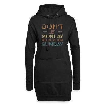 Ne laissez pas le lundi gâcher votre week-end du dimanche - Sweat-shirt à capuche long Femme - noir - Devant