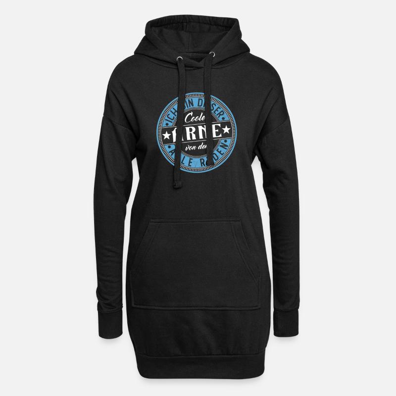 Arne Geschenkidee Geschenk Geburtstag - Hoodie-Kleid - Schwarz