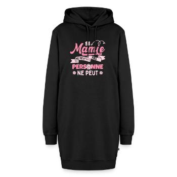 Mamie Grand-Maman Mémère Mamé - Sweat-shirt à capuche long Femme - noir - Devant