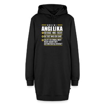 Angelika - Hoodie-Kleid - Schwarz - Vorne