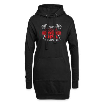 Heimwerker Geschenkidee Handwerker - Hoodie-Kleid - Schwarz - Vorne