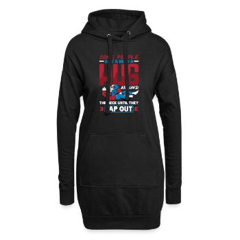 Certaines personnes ont juste besoin d’un câlin autour du cou Jiu - Sweat-shirt à capuche long Femme - noir - Devant