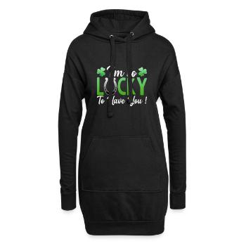 J’ai tellement de chance de t’avoir St. Patrick Ire Klee - Sweat-shirt à capuche long Femme - noir - Devant