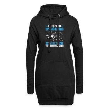 Speerfischen für das lustiger speerfischer spruch - Hoodie-Kleid - Schwarz - Vorne