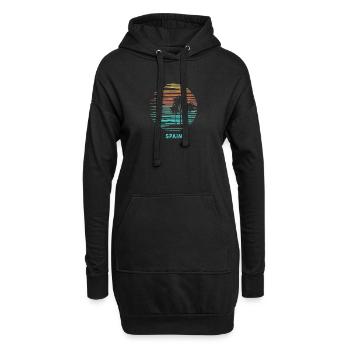 Espagne Cool Souvenir Vacances Artistique - Sweat-shirt à capuche long Femme - noir - Devant