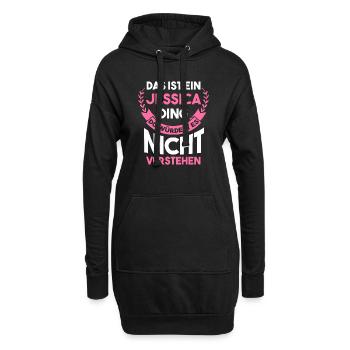 Vorname Jessica - Hoodie-Kleid - Schwarz - Vorne