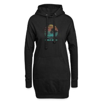 Pebble Beach Californie Cool Souvenir Vacances - Sweat-shirt à capuche long Femme - noir - Devant