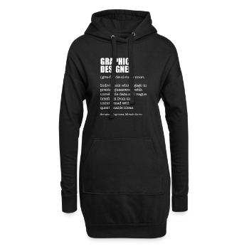 Graphic Designer Funny Dictionary Definition - Hoodie-Kleid - Schwarz - Vorne