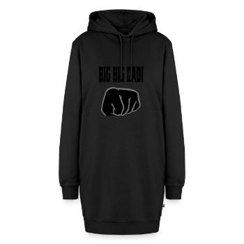 Big Dadi - Hoodie-Kleid - Schwarz - Vorne - AI Model Female 172 light (172cm)