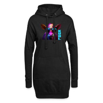 Kühe Landwirt Landwirtin Kuhliebhaber lustiges Kuh - Hoodie-Kleid - Schwarz - Vorne