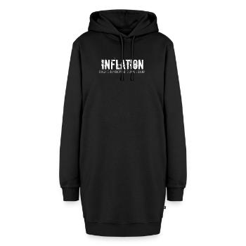 Inflation Cool Taux d’inflation sarcastique Blague jeu de mots - Sweat-shirt à capuche long Femme - noir - Devant