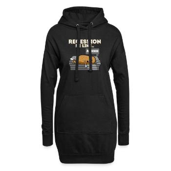 Récession Être comme de l’humour Patate Canapé Sarcastique - Sweat-shirt à capuche long Femme - noir - Devant