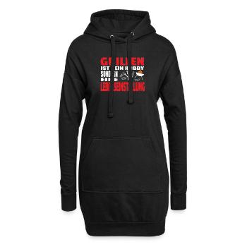 Grillen und Camper Geschenkidee - Hoodie-Kleid - Schwarz - Vorne